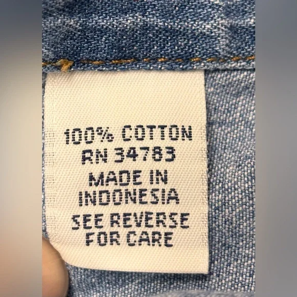 Lee’s Men’s Vintage Long Sleeve Denim Shirt Size Large - Picture 4 of 9